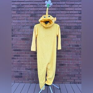 Yellow Pikmin Halloween Costume Jumpsuit Headpiece Child Size Large 10-12 New